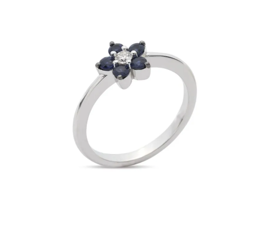 Anillo Buonocore Mujer FLOWERS in Oro Diamante 0.07 Ct 646A01MW - 646A01MW